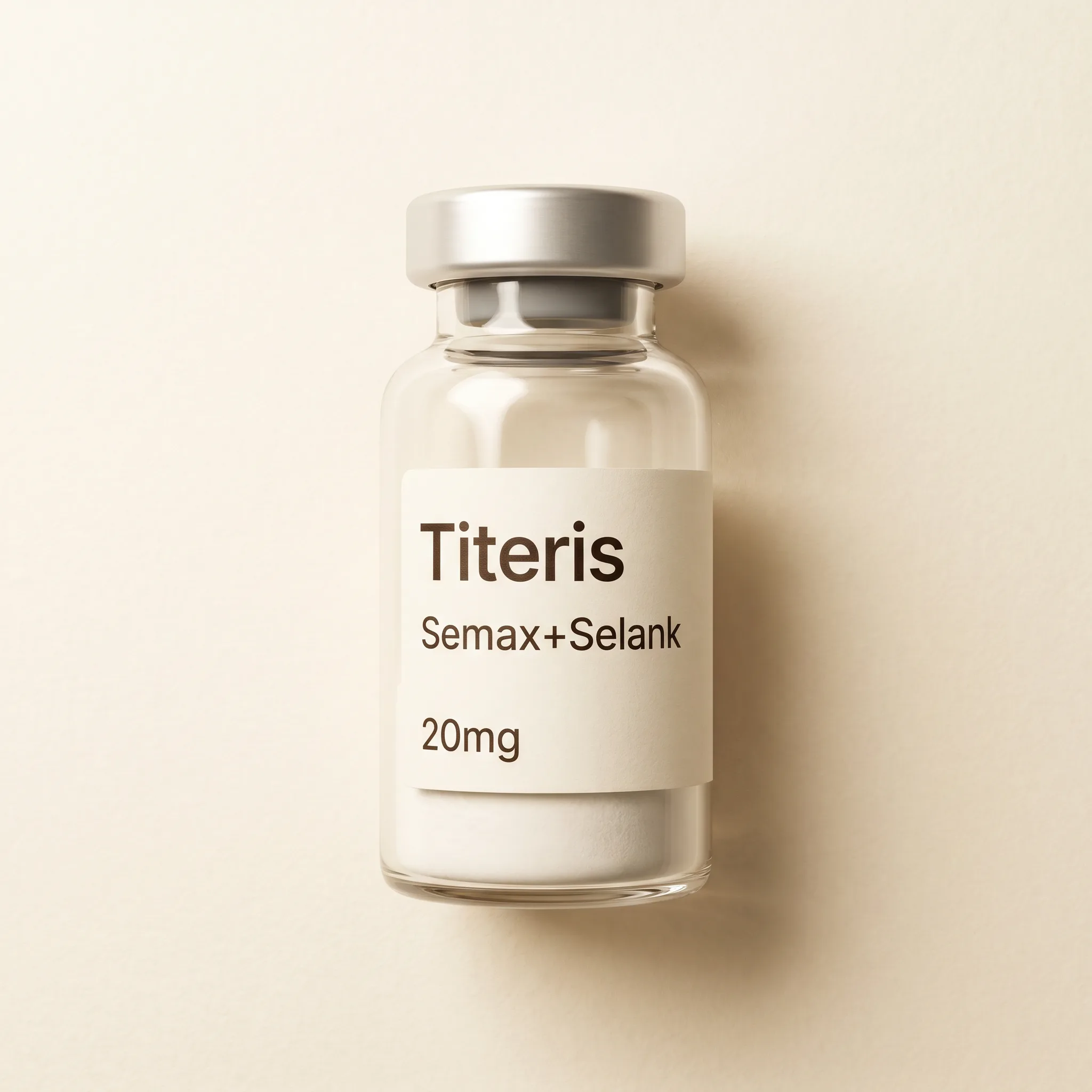 Semax Selank mélange peptidique flacon de recherche lyophilisé Verolteq 20mg